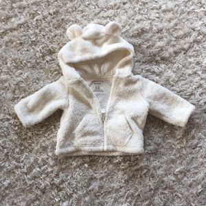 Old Navy Sherpa jacket Sz 0-3 months GUC